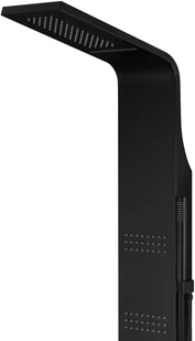 Corsan Panel prysznicowy Led Kaskada A013A czarny z oświetleniem i wylewką A-013AMW NEW LED CZARNY WY - Panele prysznicowe - miniaturka - grafika 5