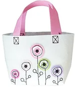 Akcesoria i części do maszyn do szycia - Kleiber 93174 zestaw do majsterkowania z filcu torba na łące kwiatów z filcu, biały, 37 x 30,5 x 0,8 cm 93174 - miniaturka - grafika 1