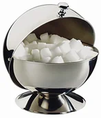 Cukiernice - APS Puszka na cukier ze stali nierdzewnej z rolowaną pokrywą   13,5 cm, wysokość 15 cm, z uchwytem z chromu 33 - miniaturka - grafika 1