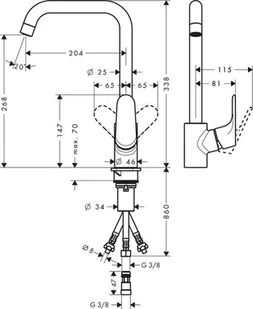 Hansgrohe FOCUS 31822000 - Baterie kuchenne - miniaturka - grafika 2