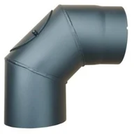 Kominy i akcesoria - Kamino-Flam Bogen 90 stopni gussgr Senotherm.2 mm m. drzwi 150 MM 331899 - miniaturka - grafika 1
