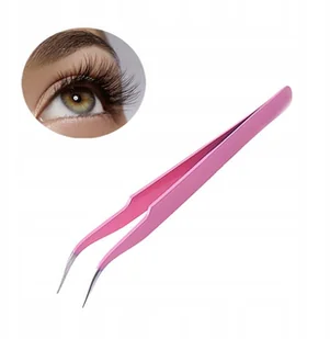 Pęseta Pinceta Zagięta do Rzęs Ozdób Manicure - Akcesoria i kosmetyki do stylizacji brwi - miniaturka - grafika 3