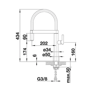 Blanco CULINA-S MINI 519844 - Baterie wannowe i prysznicowe - miniaturka - grafika 3