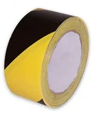 Pachołki i taśmy ostrzegawcze - taśma ostrzegawcza samoprzylepna 25mm x 33mb zółto czarna - miniaturka - grafika 1