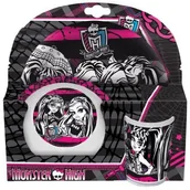 Zestawy naczyń dla dzieci - Joy Toy 737290  Monster High 3-częściowy zestaw, kubek z melaminy: 2 talerz i 1, 27 x 7 x 28 cm - miniaturka - grafika 1