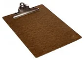 Akcesoria do tablic - SECURIT SECURIT Podkładka drewniana z klipsem metalowym MC-CBA4-BR - miniaturka - grafika 1