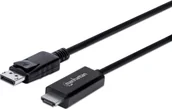 Kable - Manhattan Kabel DisplayPort HDMI 3m czarny 153218 153218 - miniaturka - grafika 1