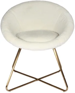 Intesi Fotel Karl Velvet Furry beżowy - Fotele - miniaturka - grafika 2