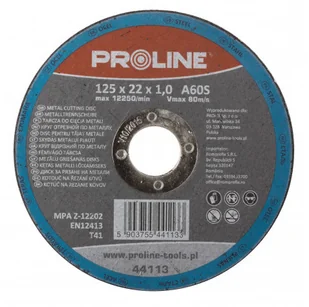 PROLINE TARCZA DO CIĘCIA METALU T41 125X1X22 MM A60S sb.68644113 - Tarcze do pił - miniaturka - grafika 4