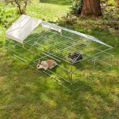 Klatki dla gryzoni - Kerbl Kojec ze szpiczastym dachem Dł x wys x szer. 220 x 85 x 103 cm - miniaturka - grafika 1