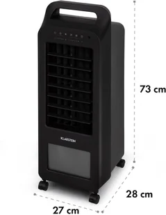 Klarstein Klarstein Cooler Rush, wentylator/chłodnica powietrza, 5,5 l, 45 W, pilot, 5 x pakiet lodowy ACO4-CoolerRushB - Klimatory - miniaturka - grafika 2