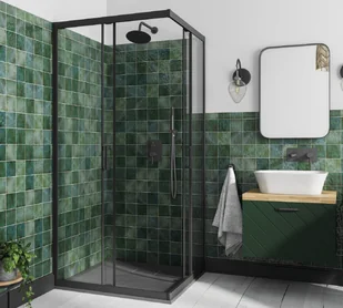 Kabina Prysznicowa Kwadratowa Modern Black 80X80X190 Mkb-80-190-C - Kabiny prysznicowe - miniaturka - grafika 2