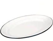 Talerze - Ibili 903935 owalne naczynie do zapiekania z emaliowanej stali, 35 x 24 cm, biały 903935 - miniaturka - grafika 1