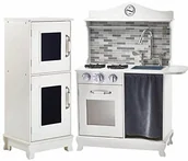 Zabawki AGD - Teamson Kids Kids Drewniana Du$27a Kuchnia dla Dzieci Bia$28a Kuchenka do Zabawy TD-12273A TD-12273A - miniaturka - grafika 1