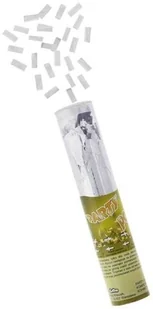 Konfetti pneumatyczne, srebrne paski, 20 cm - Gadżety na imprezę - miniaturka - grafika 4