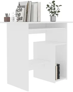 vidaXL vidaXL Biurko, białe, 80x45x74 cm, płyta wiórowa - Biurka - miniaturka - grafika 3