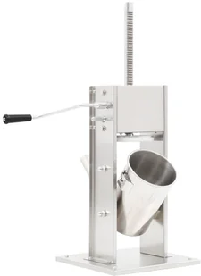 vidaXL Ręczna nadziewarka do kiełbasy, srebrna, 3 L, stal nierdzewna - Artykuły masarskie - miniaturka - grafika 4