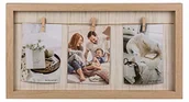 Ramki na zdjęcia - Out of the blue 942589 drewniana rama z linką do prania i 3 mini drewnianymi klamerkami, naturalna, ok. 24 x 43 cm. - miniaturka - grafika 1
