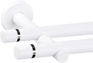 Karnisze - Mardom Karnisz Metalowy Podwójny Tokyo 19/19 biały mat szerokość: 200cm - miniaturka - grafika 1