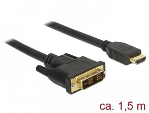 Delock kabel DVI(M) - HDMI(M) 1,5m, czarny 85583 - Kable - miniaturka - grafika 2