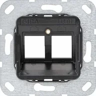 Wyłączniki światła i elektryczne - Gira 560100 Modular Jack 1, 2-krotnie wspieranie pierścień - miniaturka - grafika 1