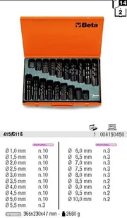 BETA KPL.WIERTEŁ 1-10MM 116SZT 415/C116 (414/C116) - Wiertła - miniaturka - grafika 4