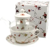 Dzbanki i imbryki - Duo Filiżanka z dzbankiem szklanym Tea for One SAFA 5902693924159 - miniaturka - grafika 1