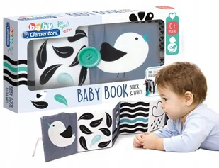 Clementoni Czarno-biała książeczka kontrastowa 17355 - Zabawki sensoryczne - miniaturka - grafika 5