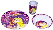 Zestawy naczyń dla dzieci - Mia and Me 118062  zestaw składający się z: 2 talerz i 1 kubek z melaminy, 3-częściowy, 27 x 7 x 28 cm - miniaturka - grafika 1