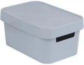 Pojemniki na zabawki - Curver Pojemnik z przykrywką Infinity, szary, 4,5 l - miniaturka - grafika 1