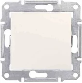 Wyłączniki światła i elektryczne - LEDart krzyżowy, Schneider Electric SEDNA SDN0500123, bez ramki, kolor kremowy - miniaturka - grafika 1