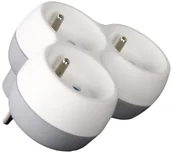 Dzwonki i gongi - HBF Rozgałęźnik złodziejka 3x2P+Z 16 A biało-szary 190726 190726 - miniaturka - grafika 1