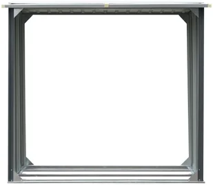 vidaXL Wiata na drewno, stal galwanizowana, 172 x 91 x 154 cm, szara vidaXL - Akcesoria kominkowe - miniaturka - grafika 2