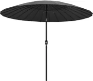 Parasole ogrodowe - vidaXL Parasol ogrodowy na słupku aluminiowym, 270 cm, antracytowy vidaXL - miniaturka - grafika 1