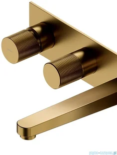 Omnires Contour bateria wannowa 5-otworowa podtynkowa złoto szczotkowane CT8037/1GLB | - Baterie podtynkowe - miniaturka - grafika 3