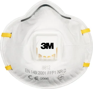 3M 3M-MAS-P1-8812 - Półmaska kopułkowa filtrująca serii 8000 z zaworkiem. 3M-MAS-P1-8812 - Przyłbice ochronne - miniaturka - grafika 2