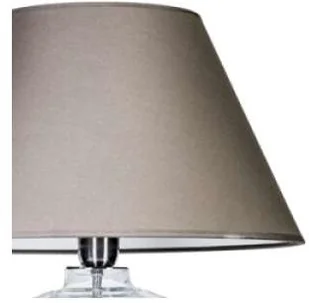4concepts Abażurowa LAMPA stołowa MADRID L008031203 nocna LAMPKA stojąca do sypialni szara przezroczysta L008031203 - Lampy stojące - miniaturka - grafika 5