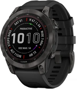 Garmin Garmin Fenix 7 Sapphire Solar Tytanowo-szary z powłoką węglową DLC z czarnym paskiem 010-02540-21 010-02540-21 - Smartwatch - miniaturka - grafika 2