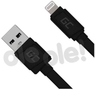 Apple Green Cell Kabel Przewód GCmatte Lightning Płaski 25 cm z obsługą szybkiego ładowania 2.4A KABGC02 - Kable USB - miniaturka - grafika 2