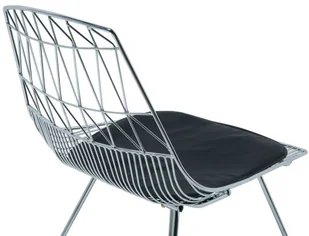 Beliani Zetaw krzeseł do jadalni chromowy 2 krzesła HARLAN - Krzesła - miniaturka - grafika 4