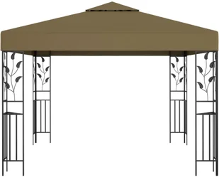 vidaXL Altana, 3 x 3 m, taupe, 180 g/m - Altany ogrodowe - miniaturka - grafika 2