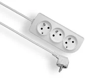 Przedłużacze i rozgałęźniki - Elgotech Przedłużacz 3 gniazdowy z uziemieniem 3x1 4m Biały PSN-304 - miniaturka - grafika 1