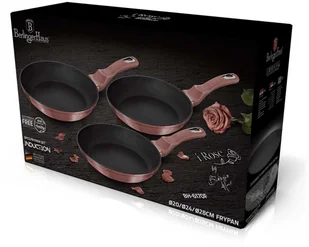 Berlinger Haus Zestaw 3 patelni 20/24/28cm bh-6170 i-rose BH-6170 Kinghoff - Patelnie - miniaturka - grafika 2