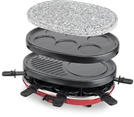 Raclette - h.koenig H.Koenig RP412 grill raclette, 4 w 1, raclette, grill kamienny, płyta crepe i grill, 900 W, czarno-czerwony RP412 - miniaturka - grafika 1