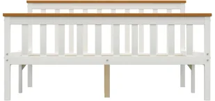 vidaXL Rama łóżka, biała, lite drewno sosnowe, 140 x 200 cm - Łóżka - miniaturka - grafika 10