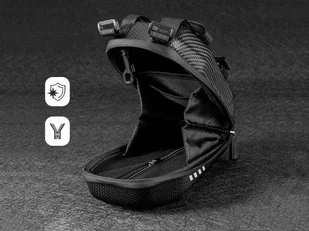 RockBros Etui wodoodporne sakwa na hulajnogę uchwyt na ramę RockBros B62 Czarne 10358X1 - Akcesoria do skatingu - miniaturka - grafika 4