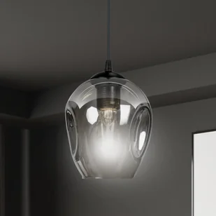 EULUNA Lampa wisząca Starla 1-punktowa, szkło grafitowe - Lampy sufitowe - miniaturka - grafika 4