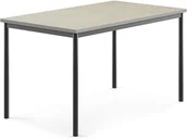 Meble do szkół i przedszkoli - AJ Produkty Stół SONITUS, 1400x800x760 mm, jasno szare linoleum, antracyt - miniaturka - grafika 1