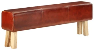 VidaXL Lumarko Kozioł gimnastyczny, 160 cm, brązowy, skóra i drewno mango 320607 VidaXL - Ławki do przedpokoju - miniaturka - grafika 11