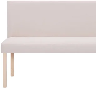 vidaXL Ławka, 139,5 cm, kremowa, poliester vidaXL - Ławki do przedpokoju - miniaturka - grafika 7